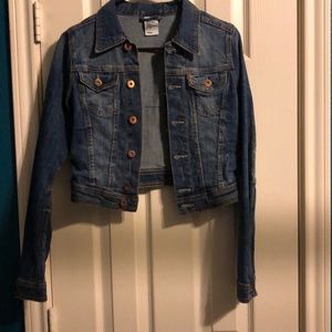 H&m cropped denim jacket